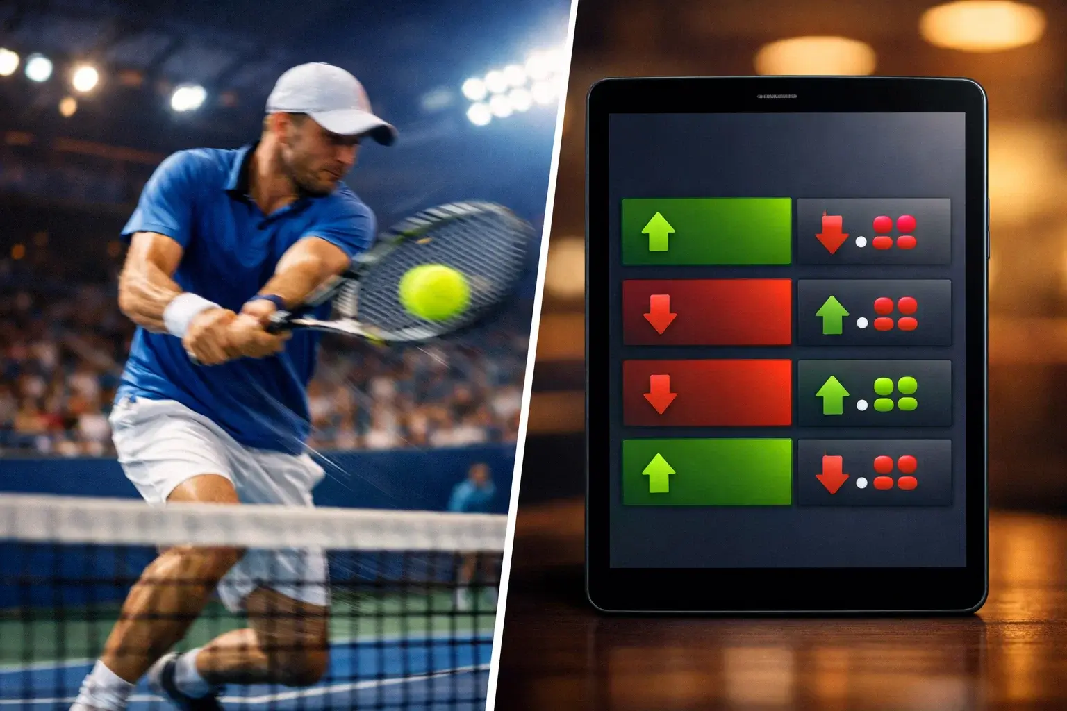 Live-Wetten-Interface mit sich ändernden Quoten während eines Matches