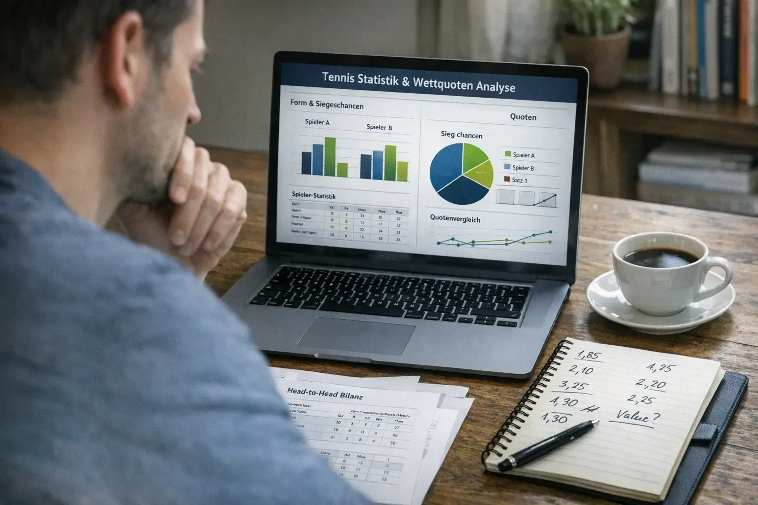 Analytiker bewertet Wettquoten für Value-Bet-Identifikation